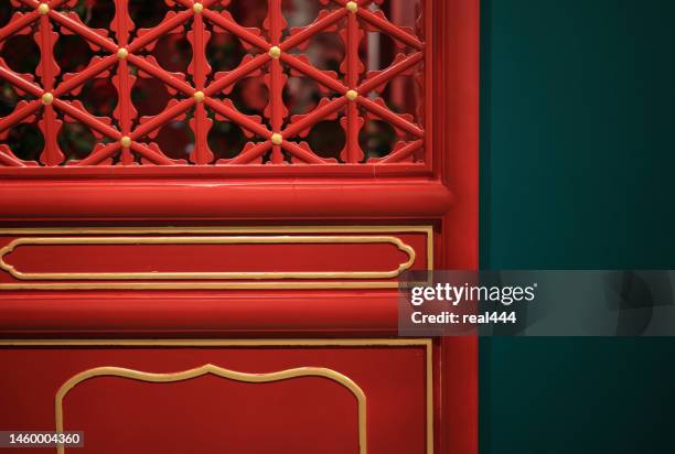 detail of door in forbidden city, beijing, china - forbidden city stock pictures, royalty-free photos & images