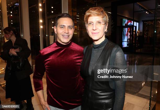 Gabriel Rivera-Barraza and Marta Sanz Esteve attend Mercado Global Fashion Forward Pre-Gala Hosted By Edmundo Castillo at Hudson Yards on January 26,...