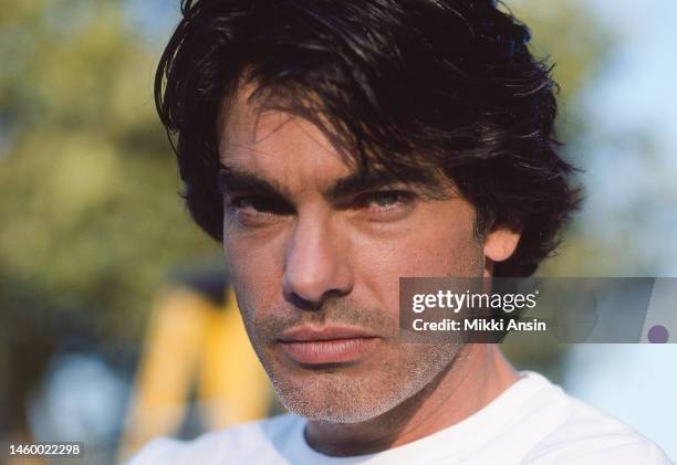 Portrait of American actor Peter Gallagher in the film 'To Gillian On Her 27th Birthday' , Nantucket, Massachusetts, October 1995.