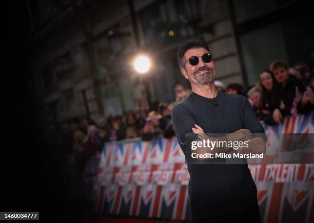 Simon Cowell attends the Britain's Got Talent 2023 Photocall at London Palladium on January 27, 2023 in London, England.