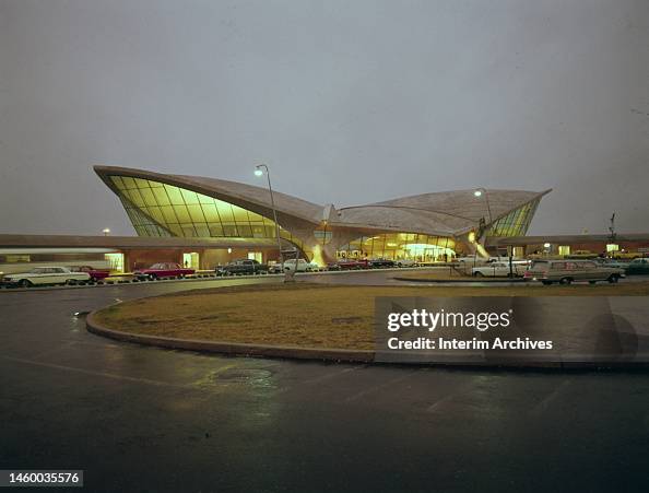 Transworld Express Ramp Nighttime view of cars parked outside of the Trans World Flight... News ...