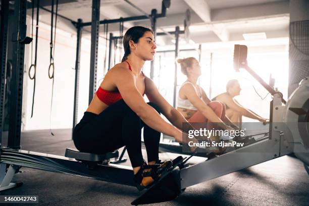 Female Rowing Machine Photos and Premium High Res Pictures - Getty Images
