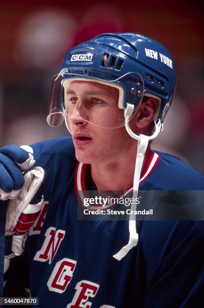 Rangers forward, Alexei Kovalev, during warm ups before the game against the NJ Devils at the Meadowlands Arena ,East Rutherford, NJ, United States...