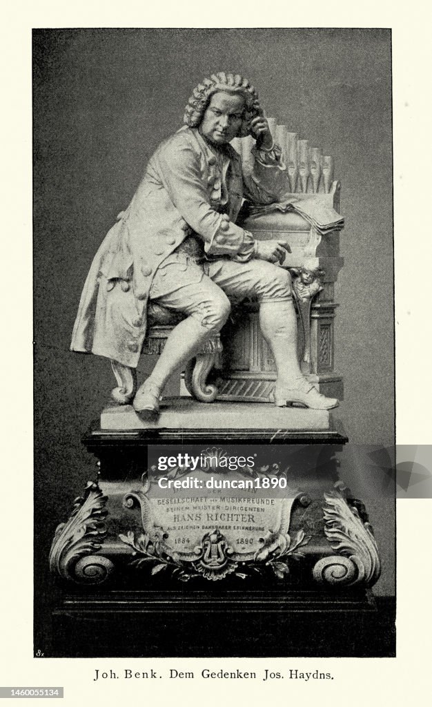 Statue of Johann Sebastian Bach a German composer and musician of the late Baroque period