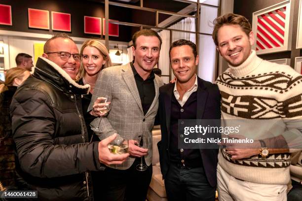 Guest, Carly Weber, Scott Weber, Chopard CEO Jean-Baptiste Maillard and Thomas Pierce attend the Aspen Snow Ball Welcome Party Hosted By Chopard at...