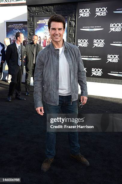 Actor Tom Cruise arrives at the premiere of Warner Bros. Pictures' "Rock of Ages" at Grauman's Chinese Theatre on June 8, 2012 in Hollywood,...