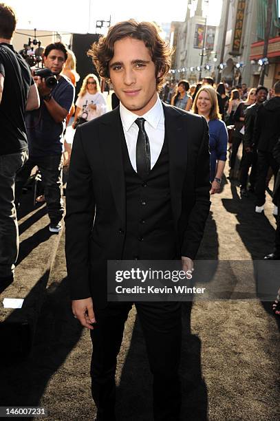 Actor Diego Boneta arrives at the premiere of Warner Bros. Pictures' "Rock of Ages" at Grauman's Chinese Theatre on June 8, 2012 in Hollywood,...