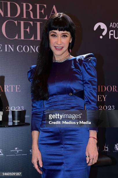 Susana Zabaleta poses for a photo during a wine tasting event at Dante Brasa y Fuego on January 27, 2023 in Mexico City, Mexico.