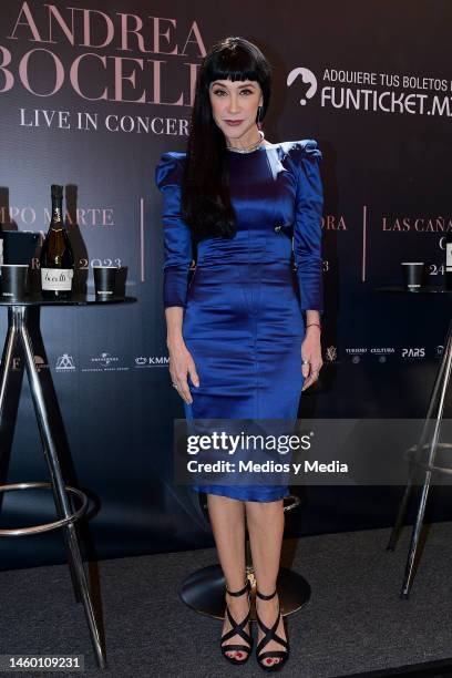 Susana Zabaleta poses for a photo during a wine tasting event at Dante Brasa y Fuego on January 27, 2023 in Mexico City, Mexico.