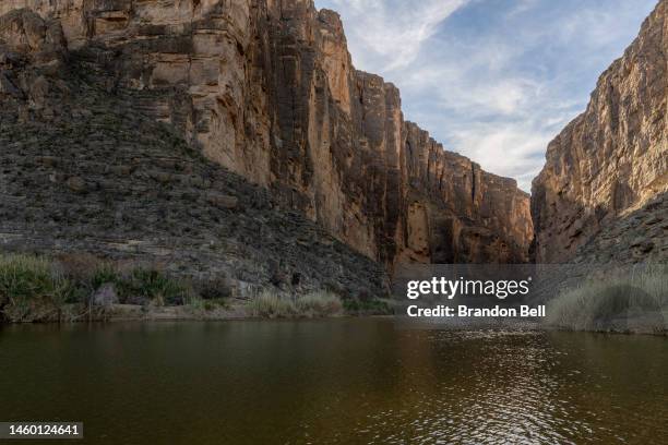 The Rio Grande flows through the Santa Elena Canyon in Big Bend National Park on January 27, 2023 in West, Texas. The Rio Grande, which has suffered...