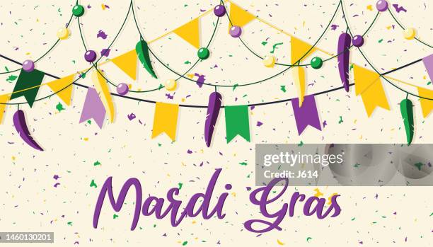 mardi gras - bead string stock illustrations