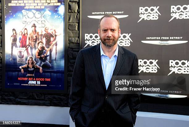 Actor Paul Giamatti arrives at the premiere of Warner Bros. Pictures' 'Rock of Ages' at Grauman's Chinese Theatre on June 8, 2012 in Hollywood,...