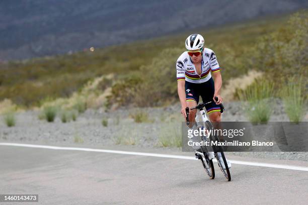 Remco Evenepoel of Belgium and Team Soudal Quick-Step competes during the 39th Vuelta a San Juan International 2023, Stage 5 a 173,3km stage from...