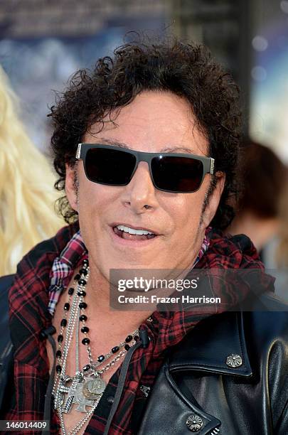 Musician Neal Schon arrives at the premiere of Warner Bros. Pictures' 'Rock of Ages' at Grauman's Chinese Theatre on June 8, 2012 in Hollywood,...