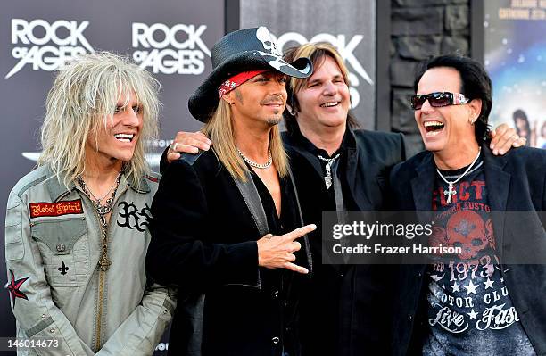 Poison C.C. DeVille, Brett Michaels, Rikki Rockett, Bobby Dall, arrive at the premiere of Warner Bros. Pictures' 'Rock of Ages' at Grauman's Chinese...