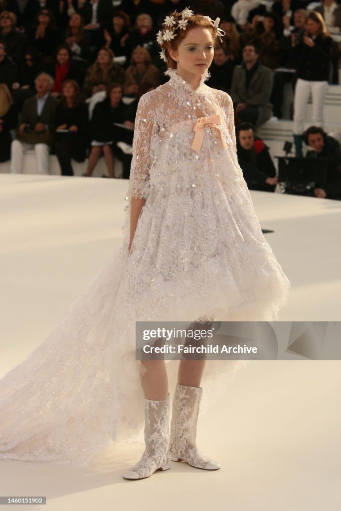 Chanel Spring Collection 2006 Lily Cole on the runway at Chanel's spring-summer 2006 haute couture ...