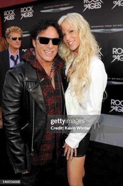 Musician Neal Schon and Michaele Salahi arrive at the premiere of Warner Bros. Pictures' "Rock of Ages" at Grauman's Chinese Theatre on June 8, 2012...