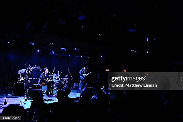 Bassist Malcolm Gold, singer/ songwriter Peter Cincotti, drummer Charles Norris III and guitarist George Orlando perform at Le Poisson Rouge on May...