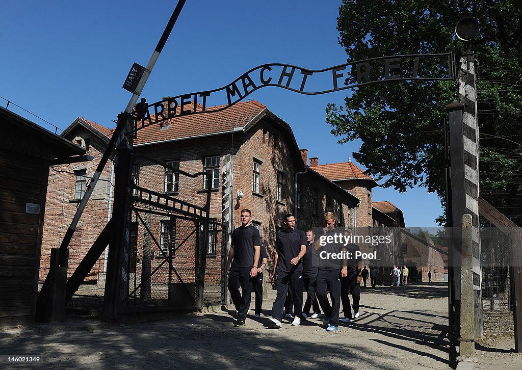 England Team Visit Auschwitz Memorial Ahead Of Euro 2012