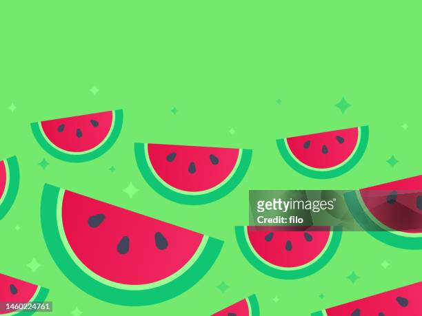 watermelon fruit fresh background - glitter fruit stock illustrations