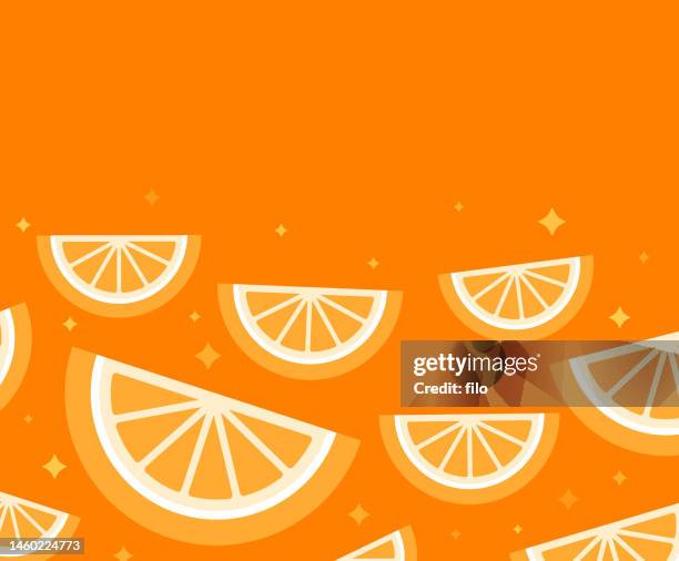orange slices fruit background - continuous loop stock illustrations