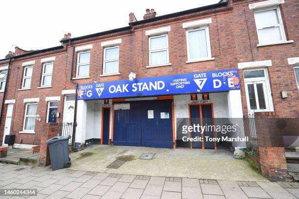 General view outside the stadium prior to the Emirates FA Cup Fourth Round match between Luton Town and Grimsby at Kenilworth Road on January 28,...