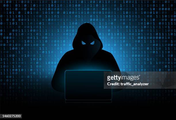 hacker in a hoodie - black market stock illustrations