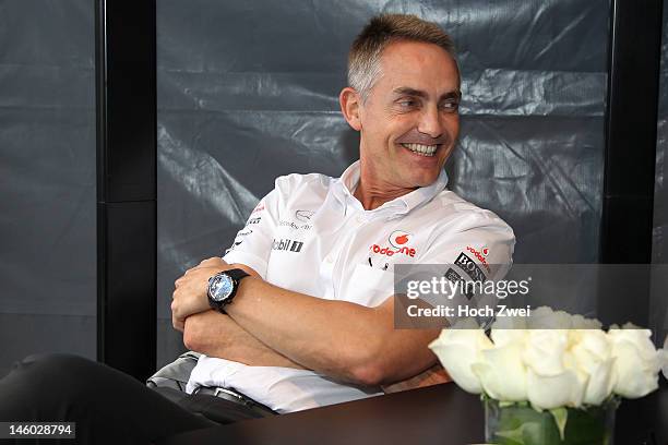 McLaren Team Principal Martin Whitmarsh is seen during practice for the Canadian Formula One Grand Prix at the Circuit Gilles Villeneuve on June 8,...