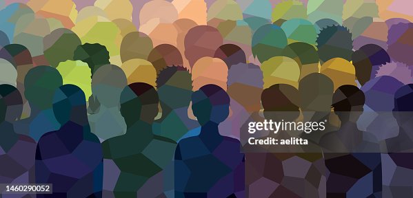 Group of people. Vector characters - silhouettes. Unrecognizable portraits of women and men. Group of people. Vector characters - silhouettes. Unrecognizable portraits of women and men.