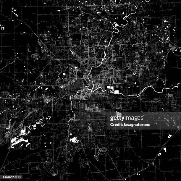 fort wayne, indiana, usa vector map - fort wayne stock illustrations