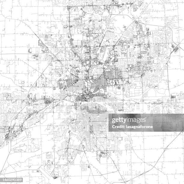 fort wayne, indiana, usa vector map - fort wayne stock illustrations