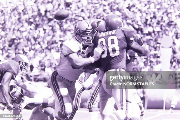 The Atlanta Falcons Pre Season Game With The Philadelphia Eagles Help At The Atlanta Fulton County Stadium On August 01 1988 (Photo By Norm...