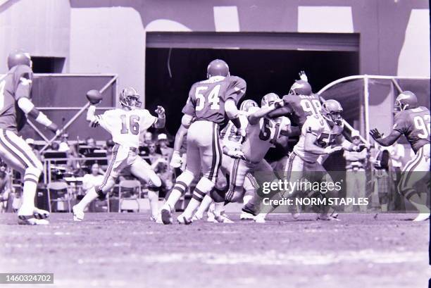 The Atlanta Falcons Pre Season Game With The Philadelphia Eagles Help At The Atlanta Fulton County Stadium On August 01 1988 (Photo By Norm...