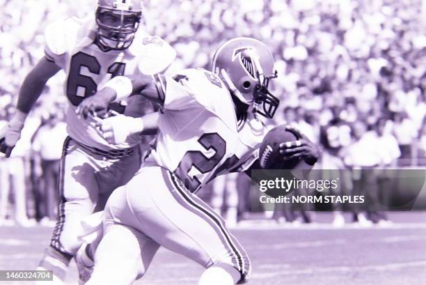 The Atlanta Falcons Pre Season Game With The Philadelphia Eagles Help At The Atlanta Fulton County Stadium On August 01 1988 (Photo By Norm...