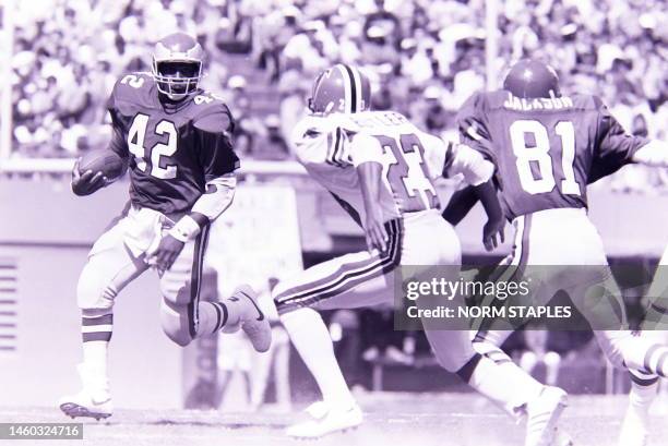 The Atlanta Falcons Pre Season Game With The Philadelphia Eagles Help At The Atlanta Fulton County Stadium On August 01 1988 (Photo By Norm...