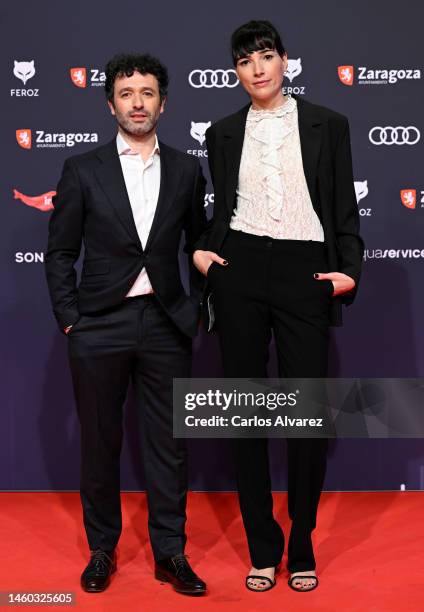 Rodrigo Sorogoyen and Isabel Peña attend Feroz Awards 2023 at Zaragoza's Auditorium on January 28, 2023 in Zaragoza, Spain.