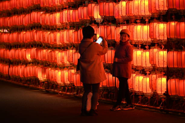 CHN: Tourists View Colorful Lanterns In Nanning