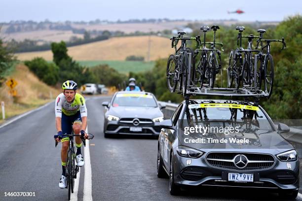 Taco Van Der Hoorn of The Netherlands and Team Intermarché - Circus - Wanty competes in the breakaway during the 7th Cadel Evans Great Ocean Road...