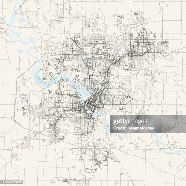 cedar rapids, iowa, usa vector map - cedar rapids iowa stock illustrations