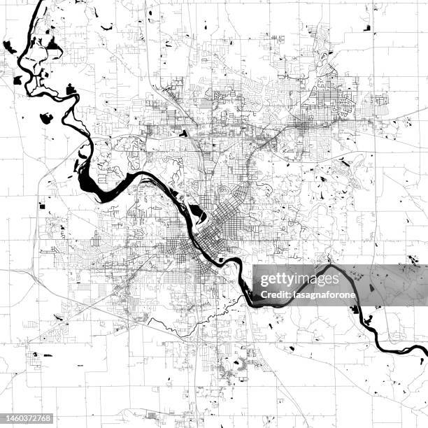 cedar rapids, iowa, usa vector map - cedar rapids iowa stock illustrations