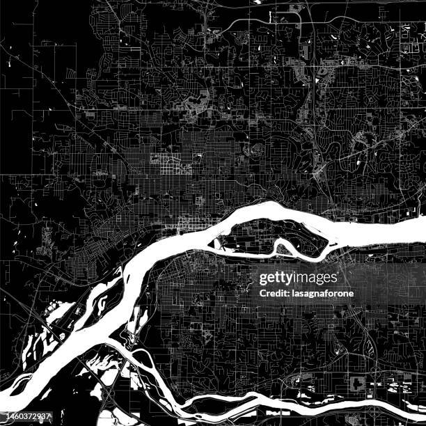 davenport, iowa, usa vector map - moline illinois stock illustrations