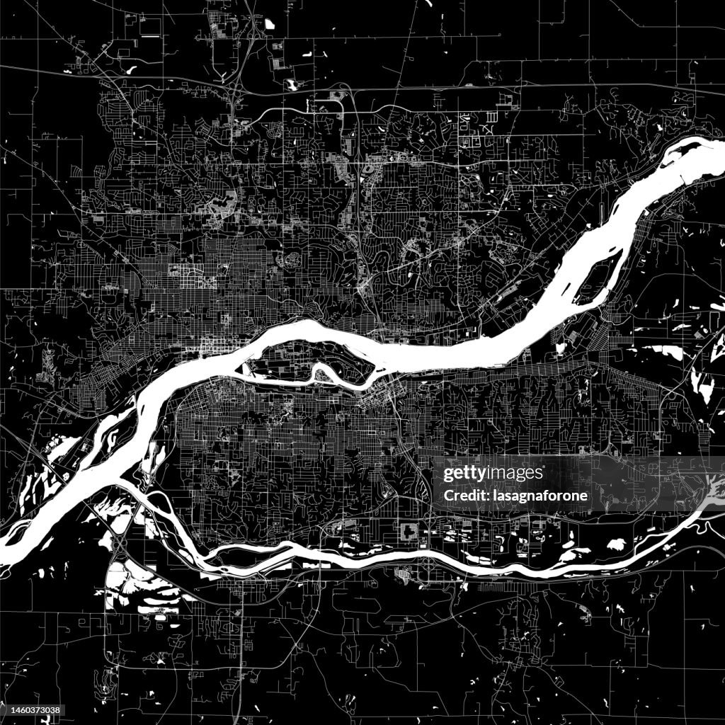 Quad Cities, Iowa / Illinois USA Vector Map