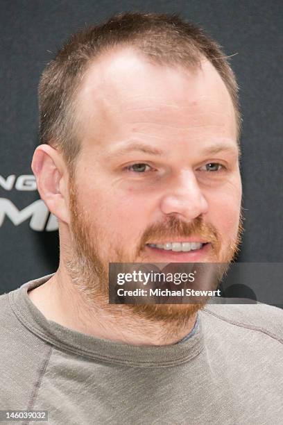 Director Marc Webb attends the "The Amazing Spider-Man" New York City Photo Call at Crosby Street Hotel on June 9, 2012 in New York City.