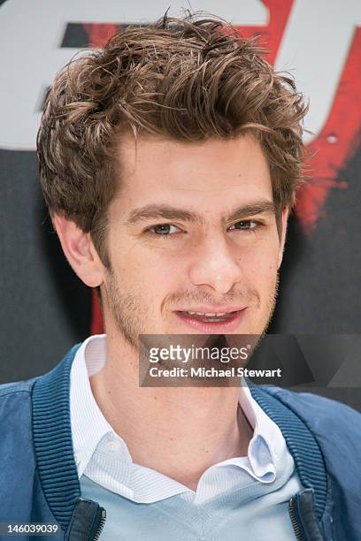 Actor Andrew Garfield attends the "The Amazing Spider-Man" New York City Photo Call at Crosby Street Hotel on June 9, 2012 in New York City.
