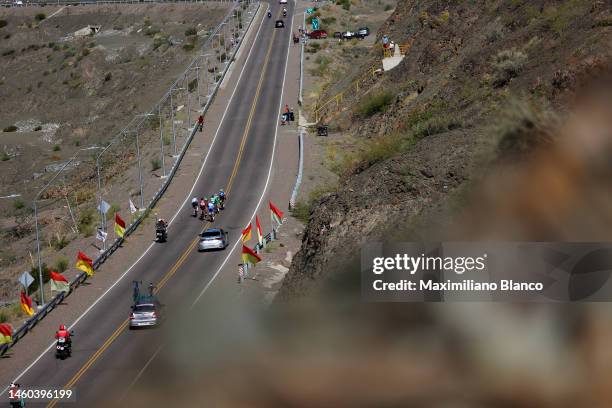 General view of Filippo Magli of Italy and Team Green Project-Bardiani CSF-Faizane, Rafael Lourenço of Portugal and Team APHotels and Resorts -...