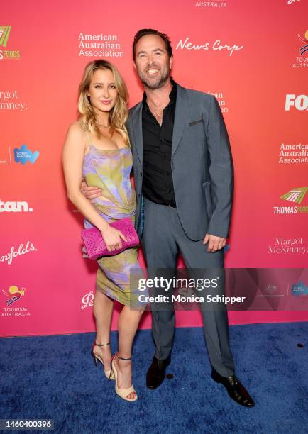 Alexis Kelley and Sullivan Stapleton attend the G'Day USA Arts Gala at Skirball Cultural Center on January 28, 2023 in Los Angeles, California.