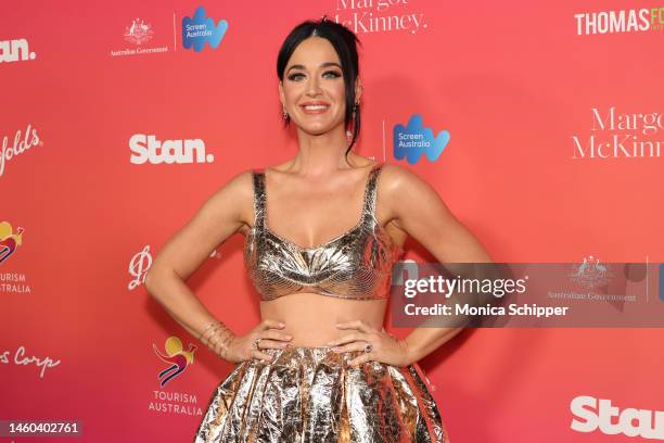 Katy Perry attends the G'Day USA Arts Gala at Skirball Cultural Center on January 28, 2023 in Los Angeles, California.