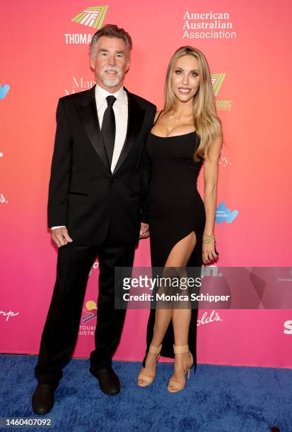 John Easterling and Chloe Lattanzi attends the G'Day USA Arts Gala at Skirball Cultural Center on January 28, 2023 in Los Angeles, California.