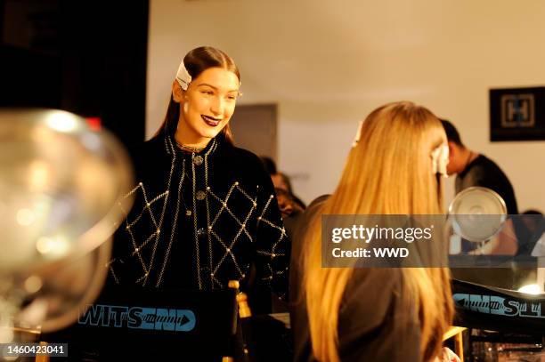 Bella Hadid backstage