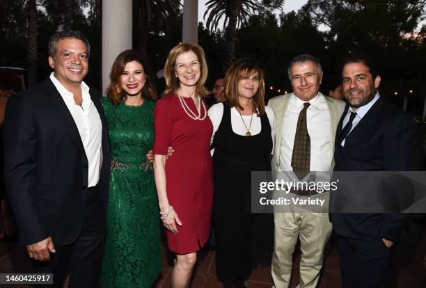 Michael De Luca, Angelique De Luca, Dawn Hudson, Amy Pascal, Bernard Weinraub and Brett Ratner